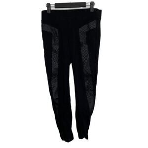 Boomboom Jeans Womens Leggings Size L Black Full Length Faux Leather Detail